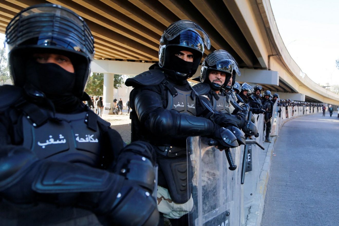 iraq riot police